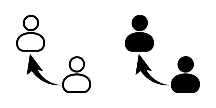 Referrals Icon set. Symbol isolated white background. illustration. color editable. vector