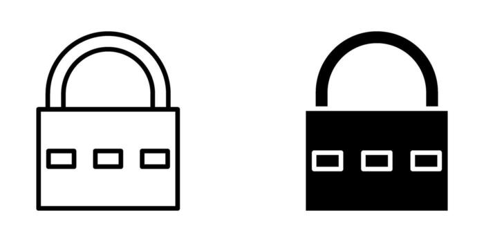 código bloquear icono colocar. símbolo aislado blanco antecedentes. ilustración. color editable. vector