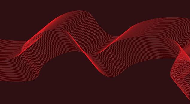 Wavy Blend Lines Abstract Background Red Design Illustration vector