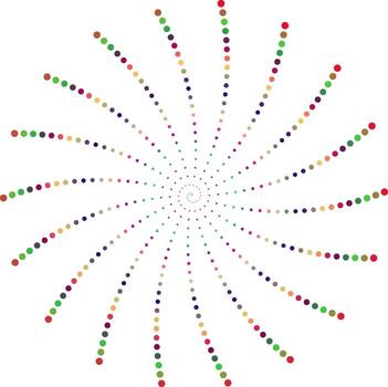 Radial Burst Abstract Composition Dots background vector