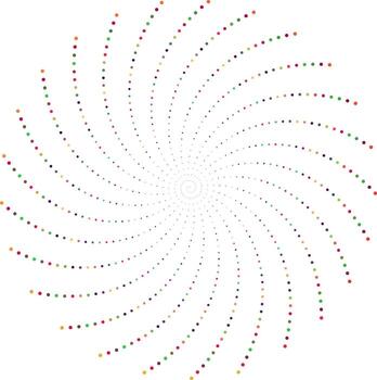 Radial Burst Abstract Composition with colorful Dots vector