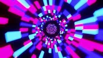 sfocato tunnel vj ciclo continuo multicolore tubo sfondo video