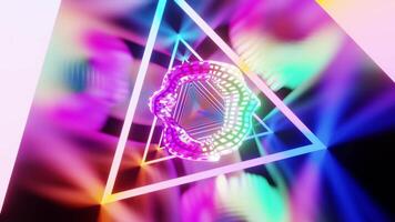 Triangle equalizer VJ loop colored backround tunnel video