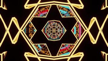 objekt kalejdoskop vj slinga bakgrund flerfärgad video