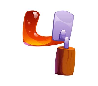 Honey font, beekeeping spatula digit 4 four vector