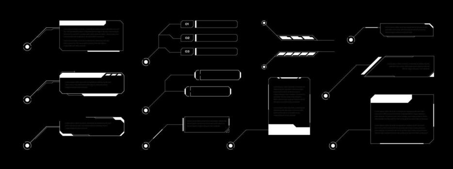 llamada fuera caja diseño. futurista hud ui elemento ilustración. vector