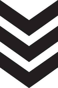 Elegant triple chevron down arrow icon design for user interface elements and navigation menus featuring a clean and modern aesthetic suitable for digital applications vector