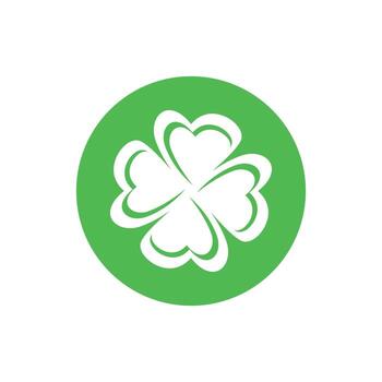 Stylized clover logos simple and symbol design vector