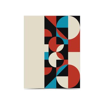 cover design with abstract geometric art vector