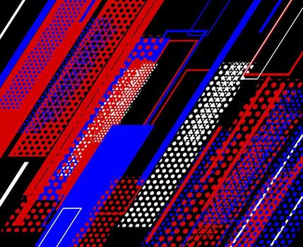 Abstract geometric design with lines and dots vector