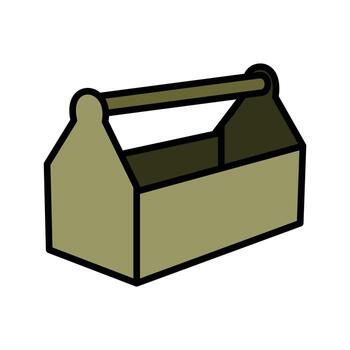 Green Toolbox for Storing Tools vector