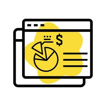 Financial Dashboard and Data Analytics vector