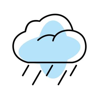 Rain Dropping Cloud vector