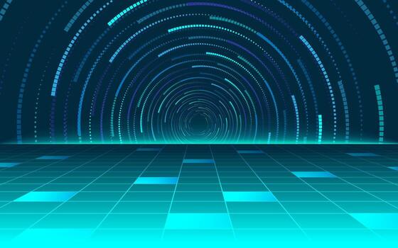 Retro style 80s-90s galaxy background. Futuristic Grid landscape. Digital Cyber Surface. Suitable for design in the style of the 1980s-1990s. vector