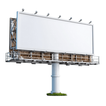 grande vuoto tabellone su un' indipendente struttura con minimo dintorni nel luminosa luce del giorno png