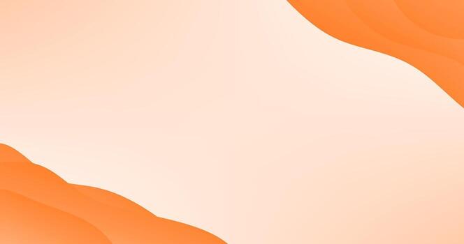 Fluid orange Layer Shapes on Gradient Abstract background with Copy Space vector