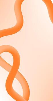 Gradient Abstract orange background with Curve Fluid Ribbon Vertical design vector