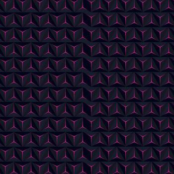 3D Neon Pink Hexagonal Prism Geometric Pattern Background vector