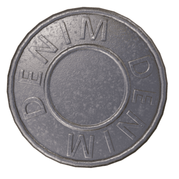 prata jeans botão 3d png