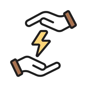 Easy to edit linear icon showing save energy concept vector