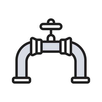 Visually appealing outline style icon of gas pipeline vector