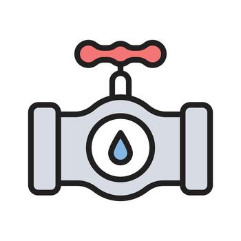 Have a look at this modern line icon of water pipeline vector