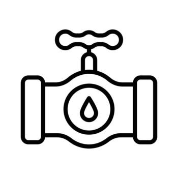 tener un Mira a esta moderno línea icono de agua tubería. vector