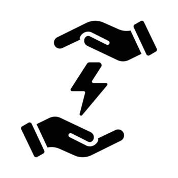 Easy to edit glyph icon showing save energy concept vector