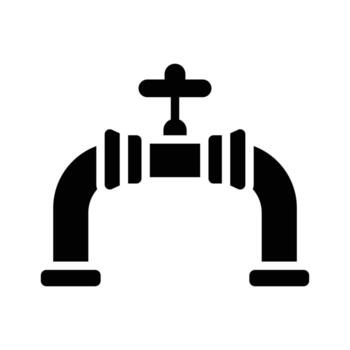 visualmente atractivo glifo estilo icono de gas tubería vector