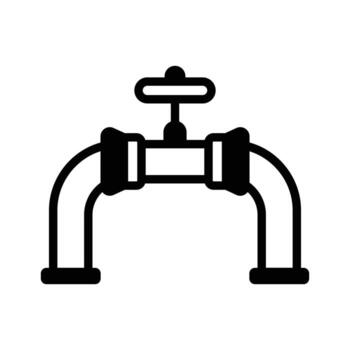 visualmente atractivo glifo estilo icono de gas tubería. vector