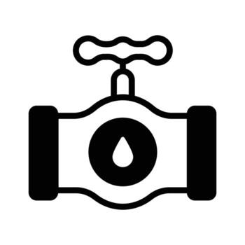 tener un Mira a esta moderno glifo icono de agua tubería. vector