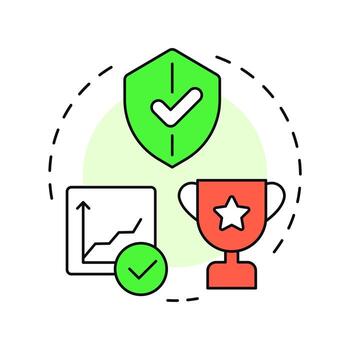 Reinforcement multi color concept icon. Making transformation stick and embedded. ADKAR model. Business strategy. Round shape line illustration. Abstract idea. Graphic design. Easy to use vector