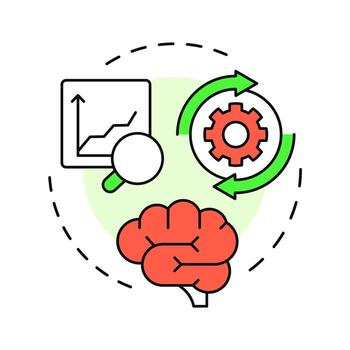 Awareness multi color concept icon. Recognizing need for change. Information about organizational shifts. ADKAR model. Round shape line illustration. Abstract idea. Graphic design. Easy to use vector