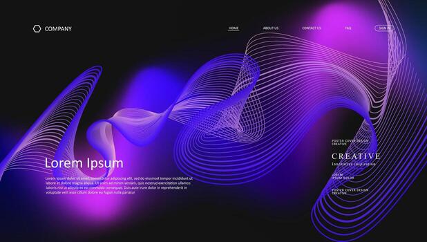 Abstract colorful wave design vector