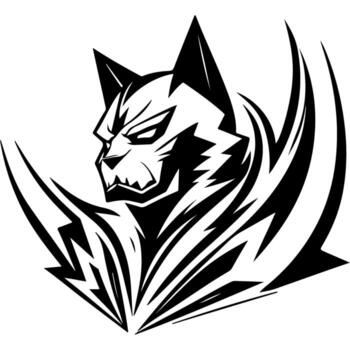 Tattoo of formidable predator puma panther vector