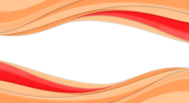 abstrakt ram av skiktad strömmande vågor i värma orange persika och röd nyanser skapande en dynamisk papperssår effekt med mjuk skuggor. png