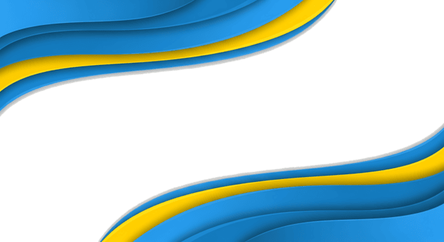 moderno astratto sfondo con stratificato blu e giallo ondulato forme la creazione di un' dinamico carta tagliare effetto. png