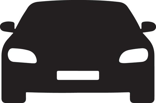 Car isolated on white background showing the front view of a modern vehicle vector