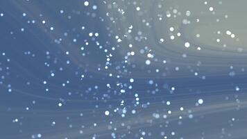 Deep Sea Glow Abstract blue background with floating white bokeh particles and subtle wave patterns, creating a dreamy effect video