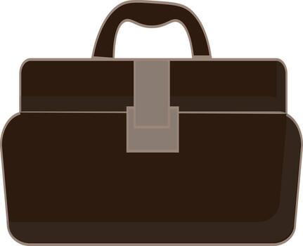 marrón rectangular bolso con parte superior encargarse de vector