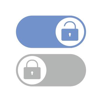 lock and unlock switch UI vector