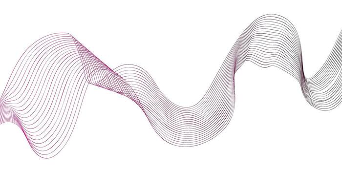 suave líneas crear un dinámica visual representación de sonido en moderno Arte composición vector