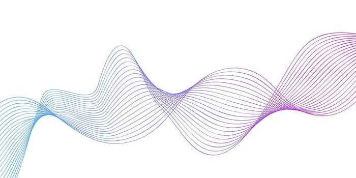 vistoso ola patrones simbolizar sonido y tecnología en un moderno digital diseño vector