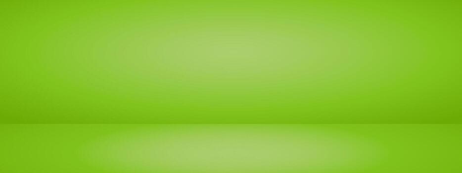 Green studio room. Limbo light background. Abstract 3d bg with empty space for advertising text. vector