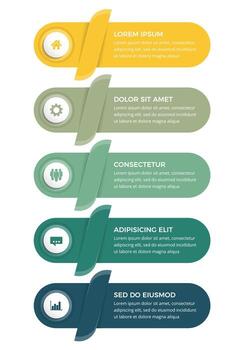 Business infographic design template with six vertical options or steps, process, workflow template vector