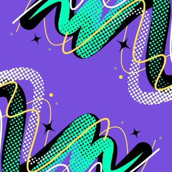 Creative Background with Colorful Lines and Halftone Dots in Pop Art Style vector