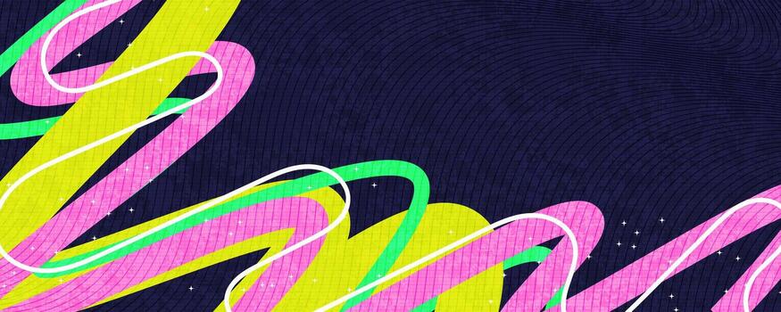 Abstract and Dynamic Background with Colorful Lines and Texture Effects in Pop Art Style vector