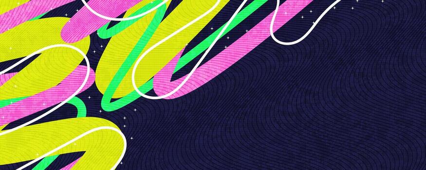 Vibrant and Dynamic Background Design with Colorful Lines and Texture Effects in Pop Art Style vector