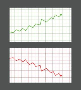 Design background line chart trading vector