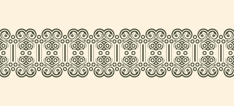 Ornate Seamless Repetitive Pattern Border Design for Textile or Background vector